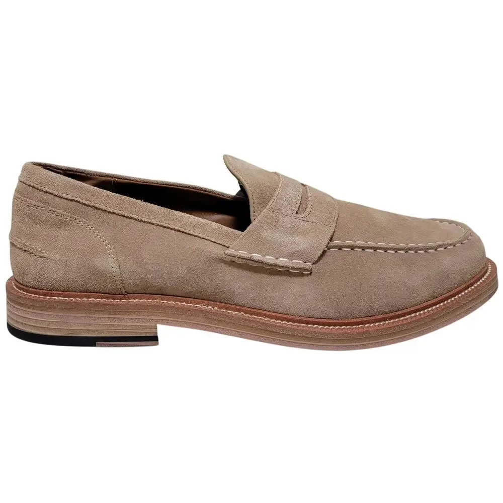 ALDO Men Buckley Slip On Penny Loafers Size US 14 Taupe Brown Suede